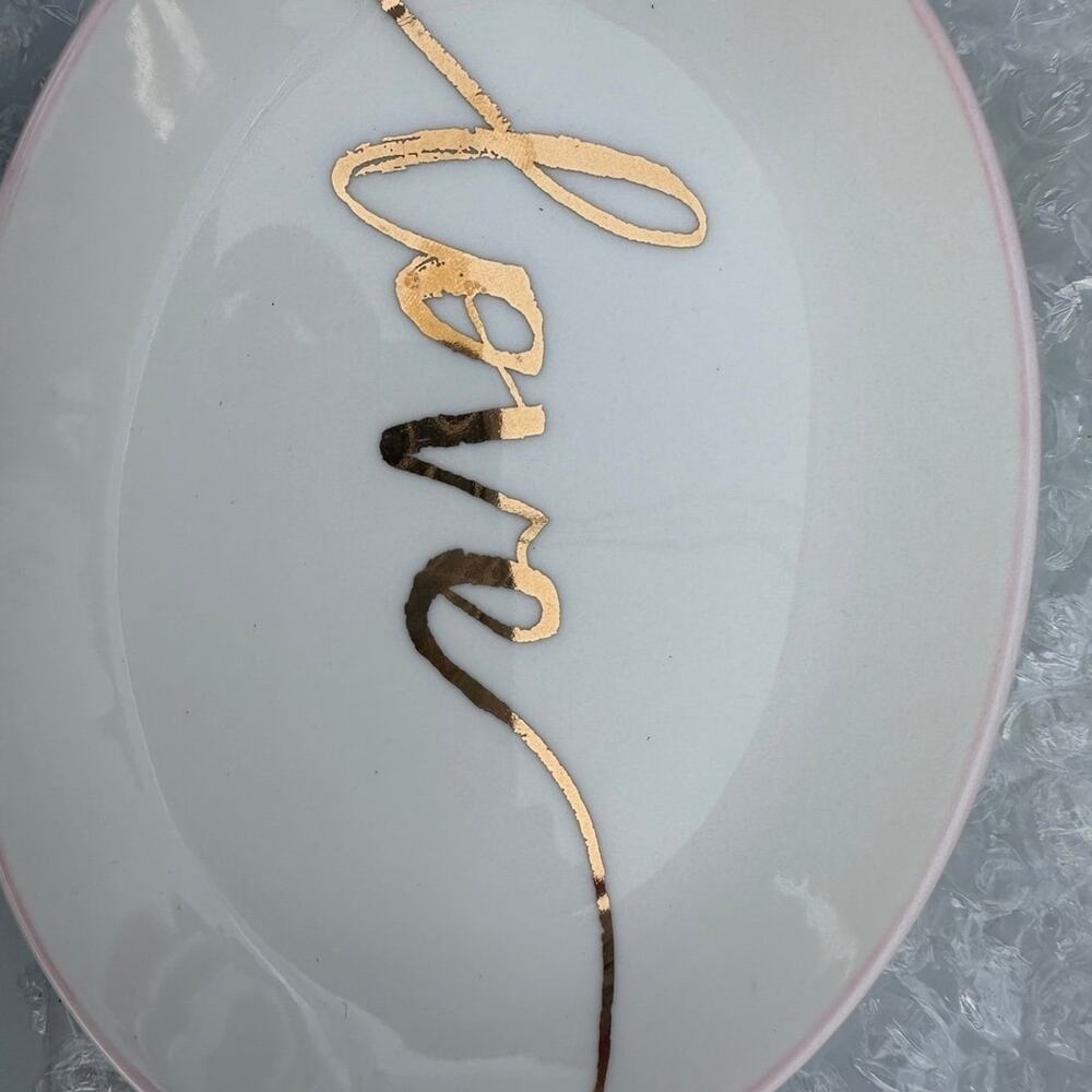 Kate aspen‎ ceramic trinket dish jewelry soap love